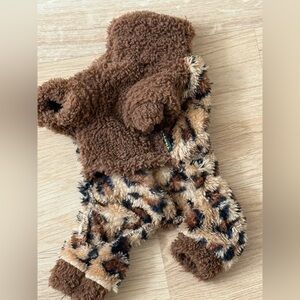 Cozy Brown and Tan dog clothes size